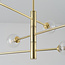 Plafondlamp Sest goud met transparant glas, 6-lichts