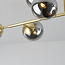 Plafonnier design doré avec boules en verre fumé - Osem