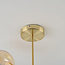 Design plafondlamp goud met amber glazen bollen - Osem
