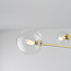 Plafonnier design doré 4 lumières avec verre transparent - Stiri