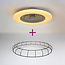 Plafondventilator Cakir met stereffect en aanpasbare kleurtemperatuur - metalen kap