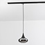 1-fase rail hanglamp met chrome glas - Nill