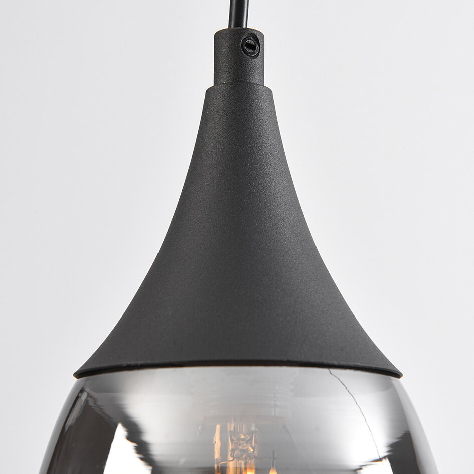 Suspension monophasée sur rail avec verre fumé effet miroir - Noi