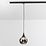 1-fase rail hanglamp met chrome glas - Nya