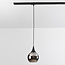 1-fase rail hanglamp met chrome glas - Nya