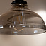 Lampe suspendue industrielle avec verre fumé, 2 lumières - Esper