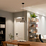 1-lichts hanglamp Ebbe - zwart met smoke glas