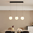 Suspension doré avec verre blanc laiteux, 3 niveaux de gradation, 2700K - Silje