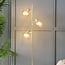 Lampadaire Jesse 3 lumières doré en verre ambré