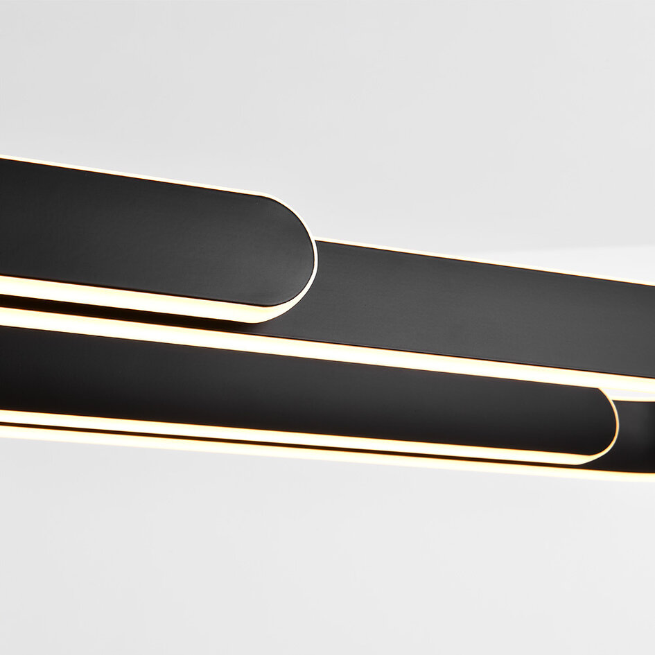 Lampe suspendue design noire Lilia avec LED à 3 niveaux de gradation