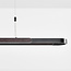 Lampe suspendue design Lilia avec LED à 3 niveaux de gradation - noir et bois foncé