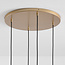 Suspension Nisa 4 lumières - verre ambré et fumé avec doré