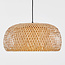 1-lichts bamboe hanglamp Taha - lichte houtlook