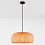1-lichts bamboe hanglamp Taha - lichte houtlook