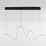 Suspension Linea ondulée - noire avec LED à intensité variable sur 3 niveaux
