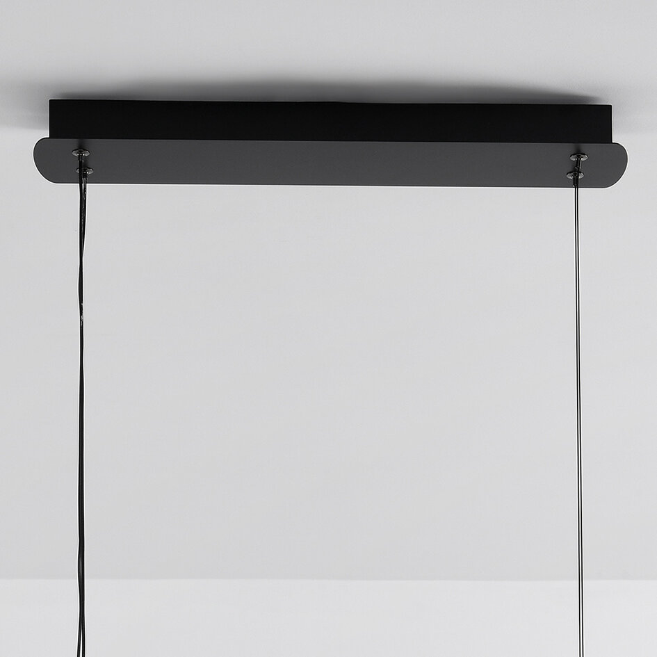 Lampe suspendue design Arche avec LED à 3 niveaux de gradation - noir