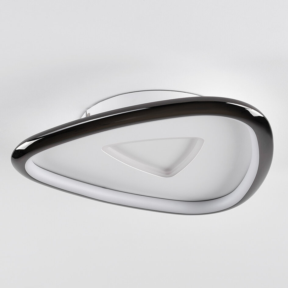 Plafonnier chrome noir avec gradation à 3 niveaux - Cellu