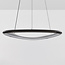 Lampe suspendue Celda avec LED à 3 niveaux de gradation en noir-chrome