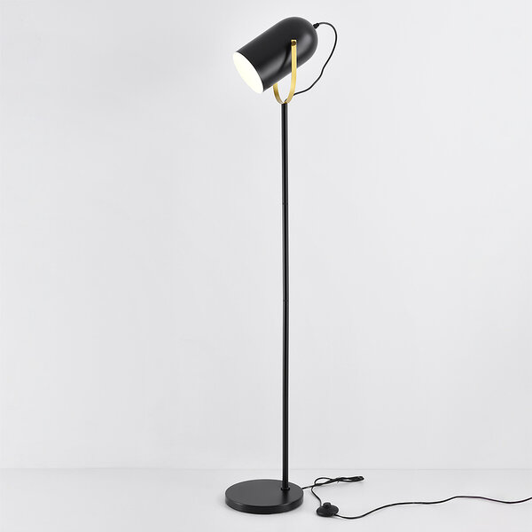 Industriële vloerlamp zwart - Oslo