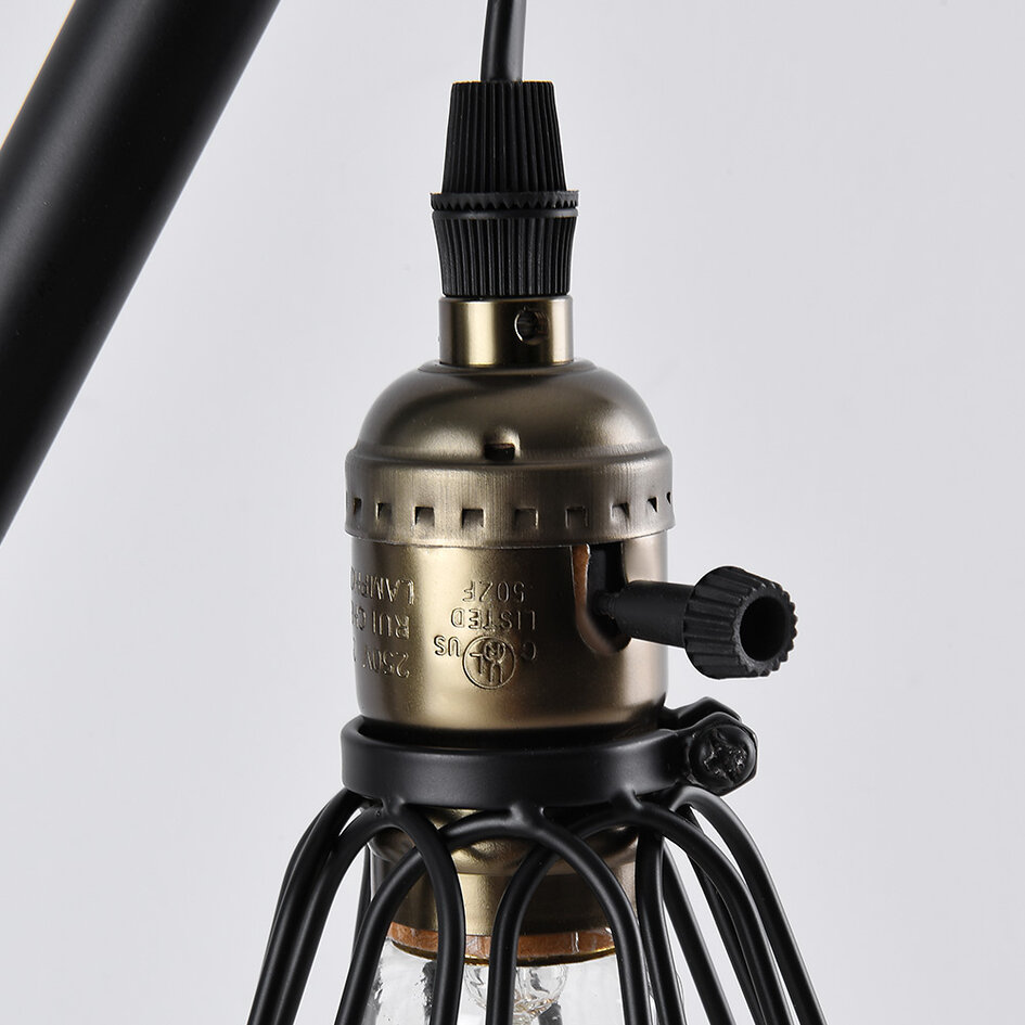 Lampe de table industrielle avec métal noir réglable - Marbella