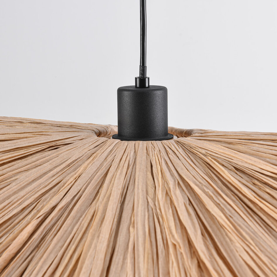 Hanglamp met raffia papier Ø58 cm - Bahan