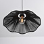 Suspension 1 lumière Artigo - noir et corde noire