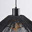 1-lichts hanglamp Artigo - zwart en zwart touw