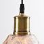 1-lichts hanglamp Verona - druppelvormig amber glas met bolling