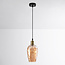 1-lichts hanglamp Verona - amber glas met bolling