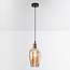 1-lichts hanglamp Verona - amber egaal glas