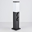 RVS buitenstopcontact met lamp Jardin - vierkant met 4 stopcontacten