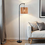 Lampadaire en arc avec abat-jour naturel - Reed