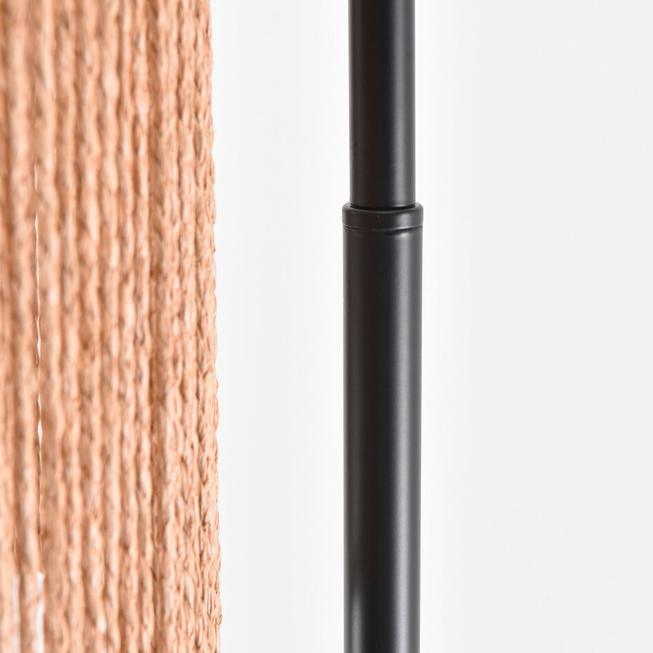 Lampadaire en arc avec abat-jour naturel - Reed