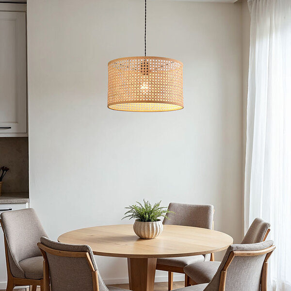 Suspension en rotin à une lumière - Mimbre