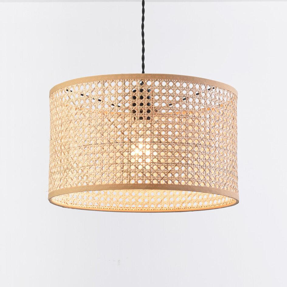 Suspension en rotin à une lumière - Mimbre