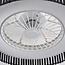 Ventilateur de plafond Cakir LED - abat-jour en bambou noir