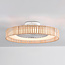 Ventilateur de plafond Cakir LED - abat-jour en bambou brun clair