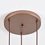 Lampe suspendue design 3-lumières marron café avec verre ambré - Latte