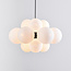Moderne hanglamp 12-lichts zwart met melkwit glas - Decadi