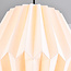 Papieren hanglamp Berlian - wit met geplooide kap