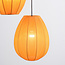 Suspension Fabrica 3 lumières - lampions en tissu orange