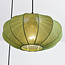 Suspension japandi à 3 lumières avec lanternes en tissu vert - Fabrica