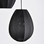 3-lichts japandi hanglamp met zwarte stoffen lampionnen - Fabrica