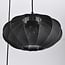 Suspension japandi à 3 lumières avec lanternes en tissu noir - Fabrica