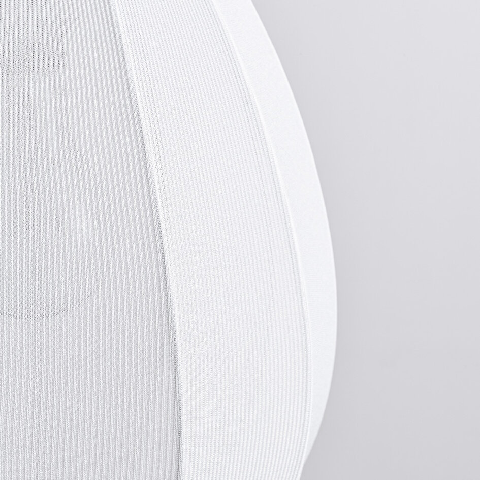 Suspension japandi à 3 lumières avec lanternes en tissu blanc - Fabrica