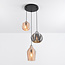 Hanglamp Vidro met amber en smoke glas - getextureerd detail