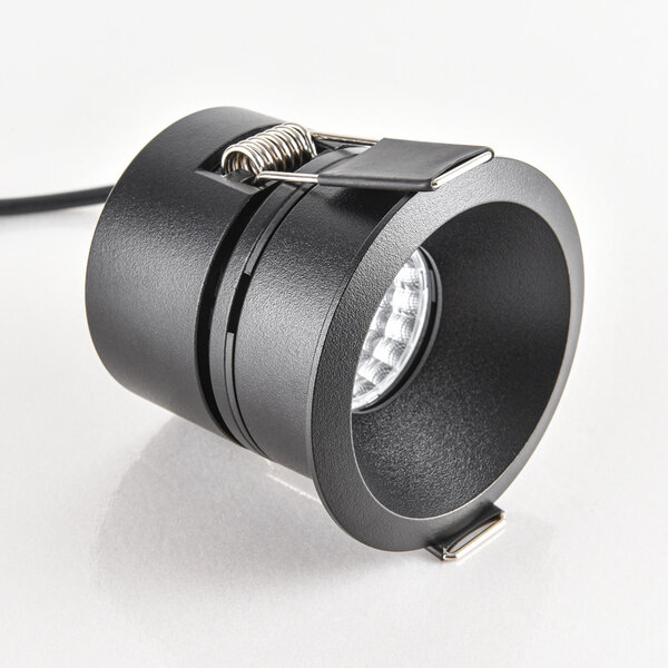 9W inbouwspot Meya met ring 3 - zwart