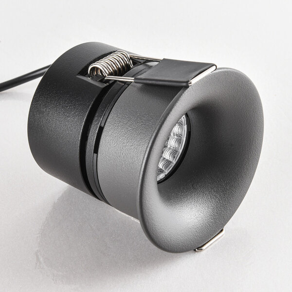 9W inbouwspot Meya met ring 2 - donkergrijs