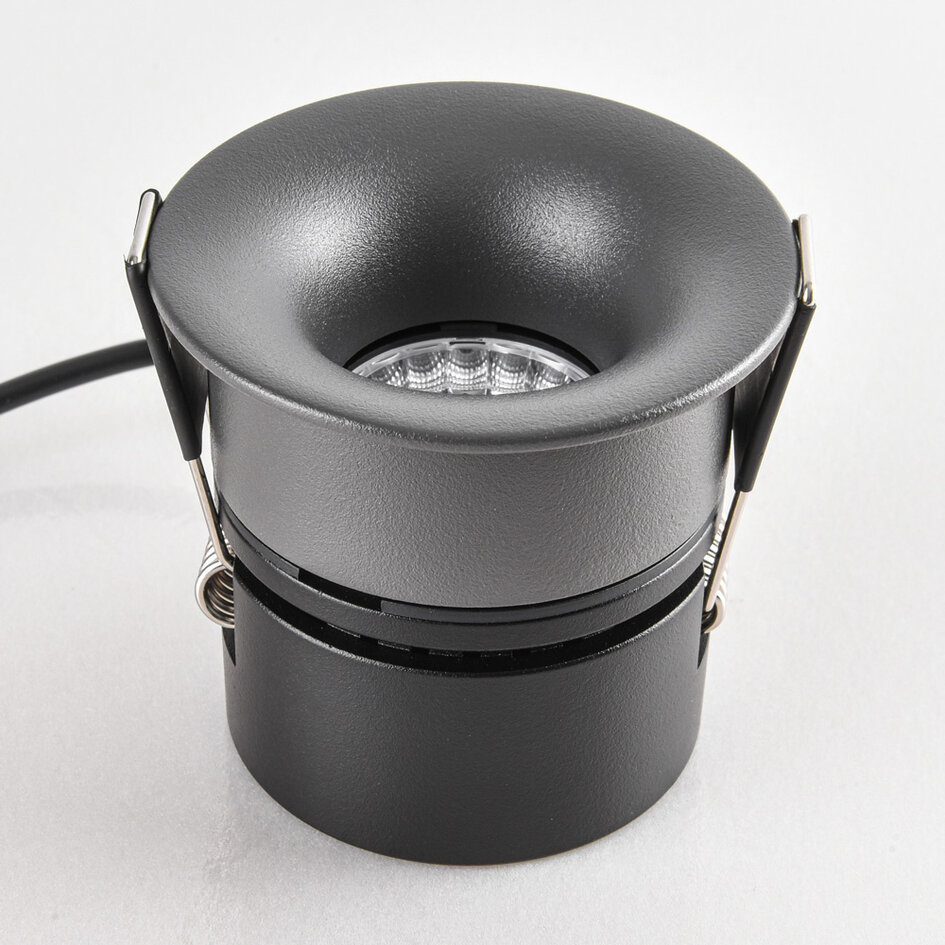 Spot encastrable Meya 9W avec anneau format 2 - gris foncé