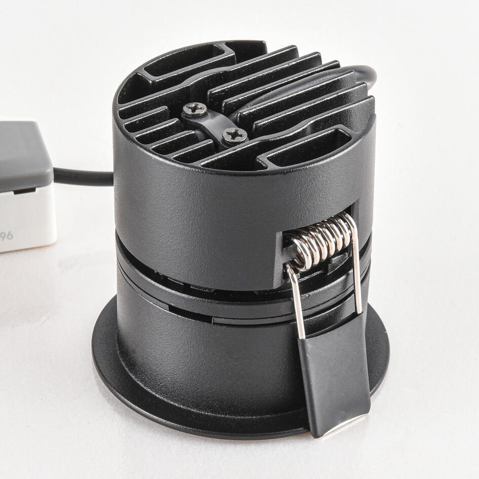 9W inbouwspot Meya met ring 2 - zwart